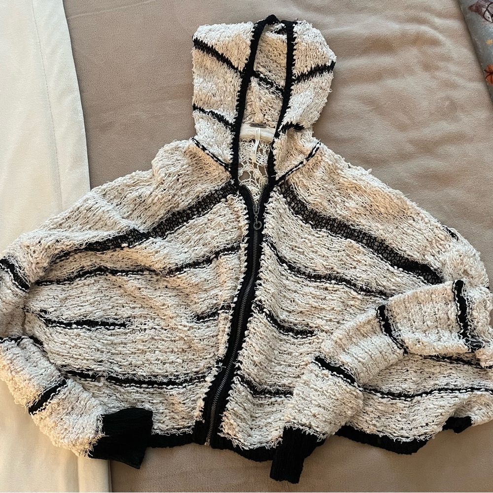 Free People Cecelia crochet knit sweater